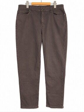 Eileen Fisher Organic Cotton Stretch Jeans Pants Size 18 Taupe Gray